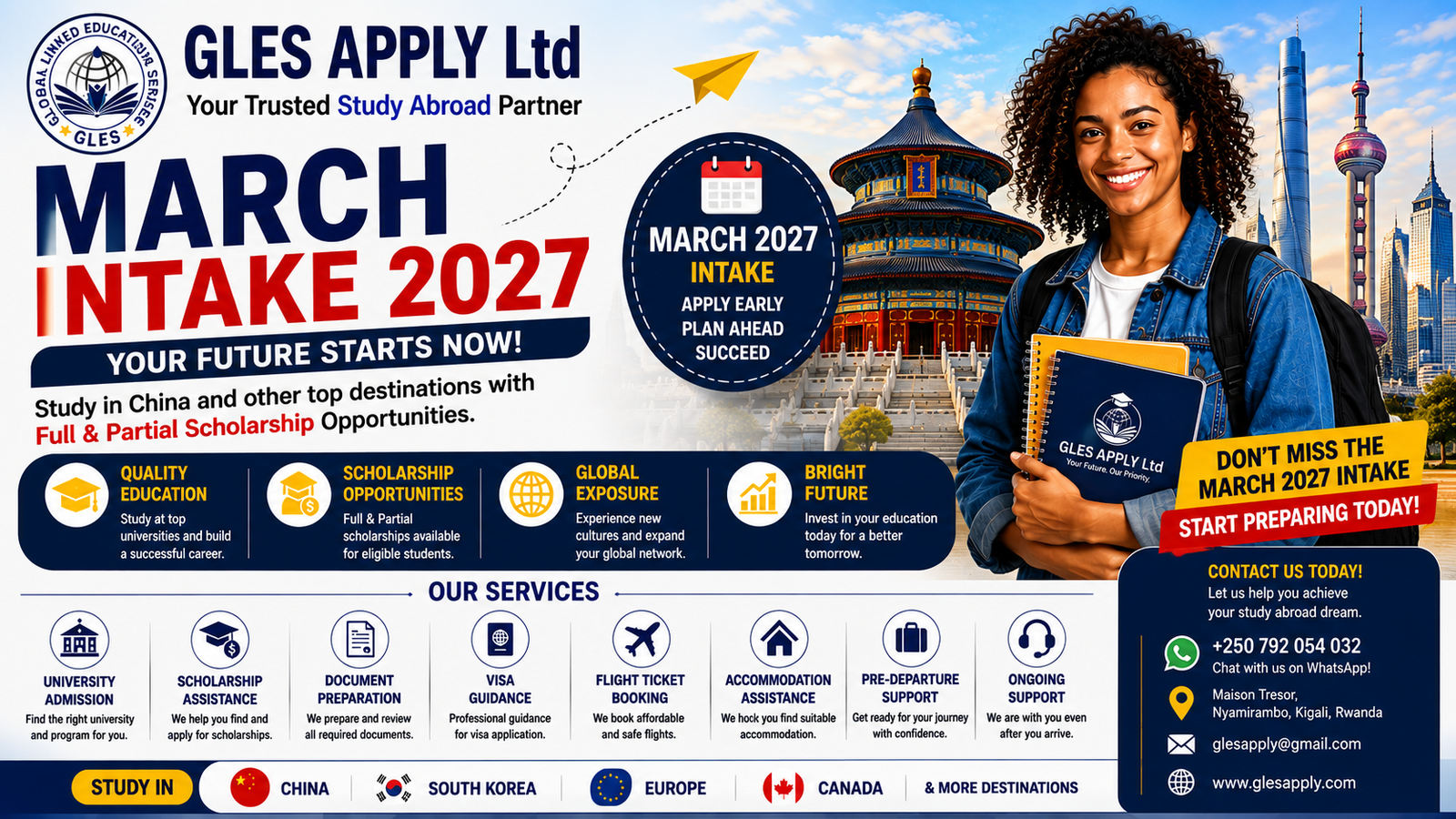 🎓 March Intake 2027: Your Opportunity to Start Studying Abroad